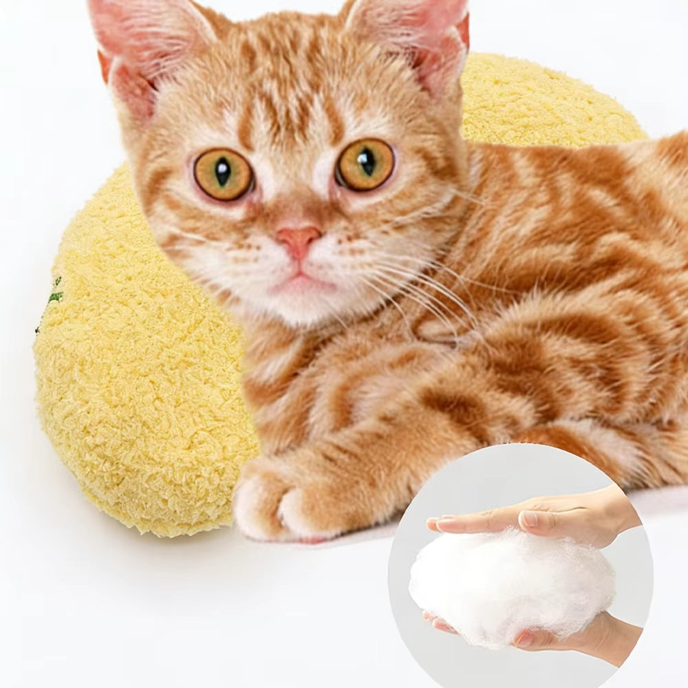 Cute Pet Little Pillow U-Shaped Neck Protector Deep Sleep for Puppy Kitten Pillow Dog Cat Headrest Sleeping Pillow Pet Supplies