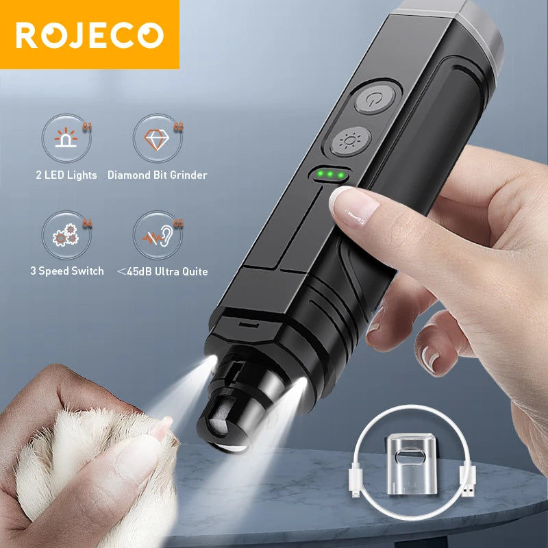 Electric Pet Nail Grinder with LED Light – detail view 2