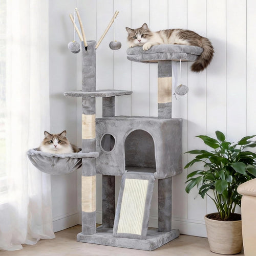 Cat Tree Tower with Removable Toys, Scratching Posts, MPJ008SW