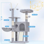 Cat Tree Tower with Removable Toys, Scratching Posts, MPJ008SW