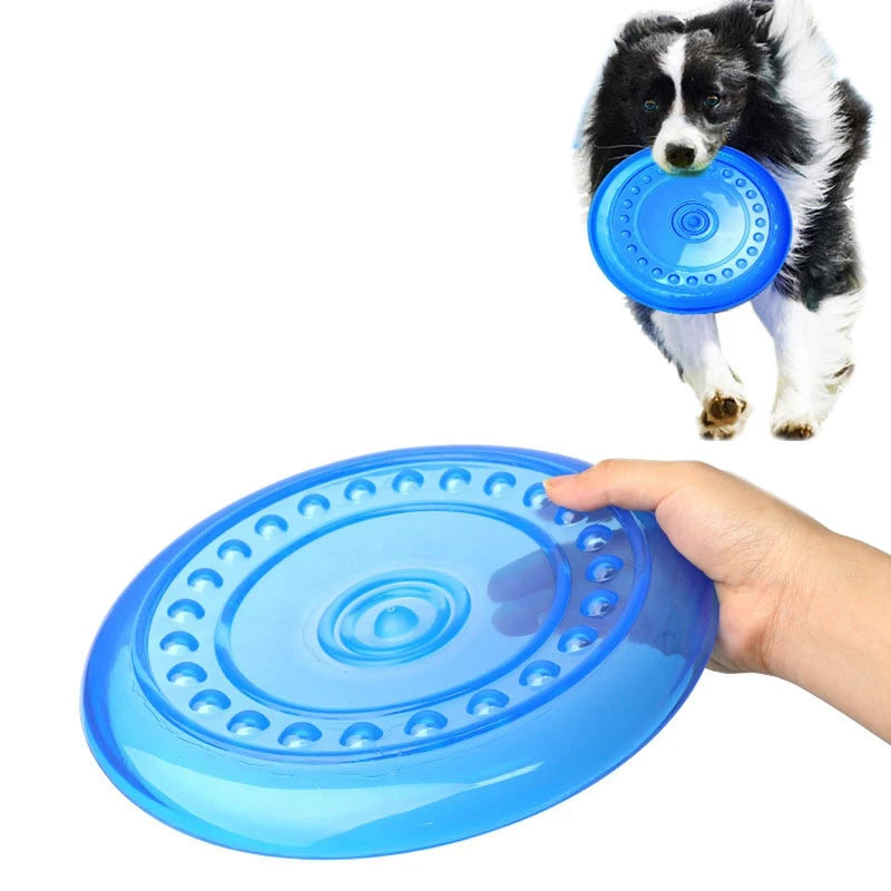 Soft Rubber Dog Frisbee – Bite-Resistant Flying Disc for Fetch & Training