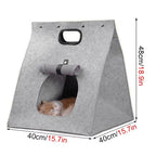 New Foldable Indoor Cool Condo Cat Cube House Scratch Resistant Hideaway Cube 2-In-1 Scratching Board Cat Beds Felt Pet Nest