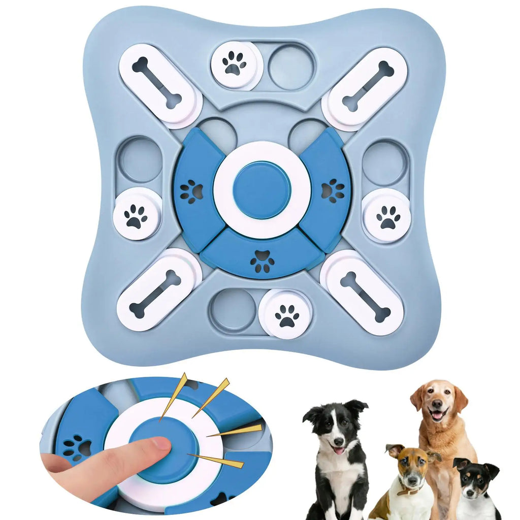 Dog Puzzle Slow Feeder Toy – Classic Puzzle – Blue