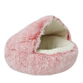 Soft Plush Pet Bed with Cover round Cat Bed Pet Mattress Warm Cat Dog Sleeping Nest Cave for Small Dogs Kitten
