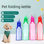 Foldable Portable Pet Water Bottle for Dogs Cats Outdoor Travel Drink Cup Plastic Leakproof Travel Water Bottle for Walk Hiking