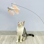 Colourful Fish Cat Teaser Stick Goldfish Fighting Fish Shape Cat Toy Funny Pet Toy
