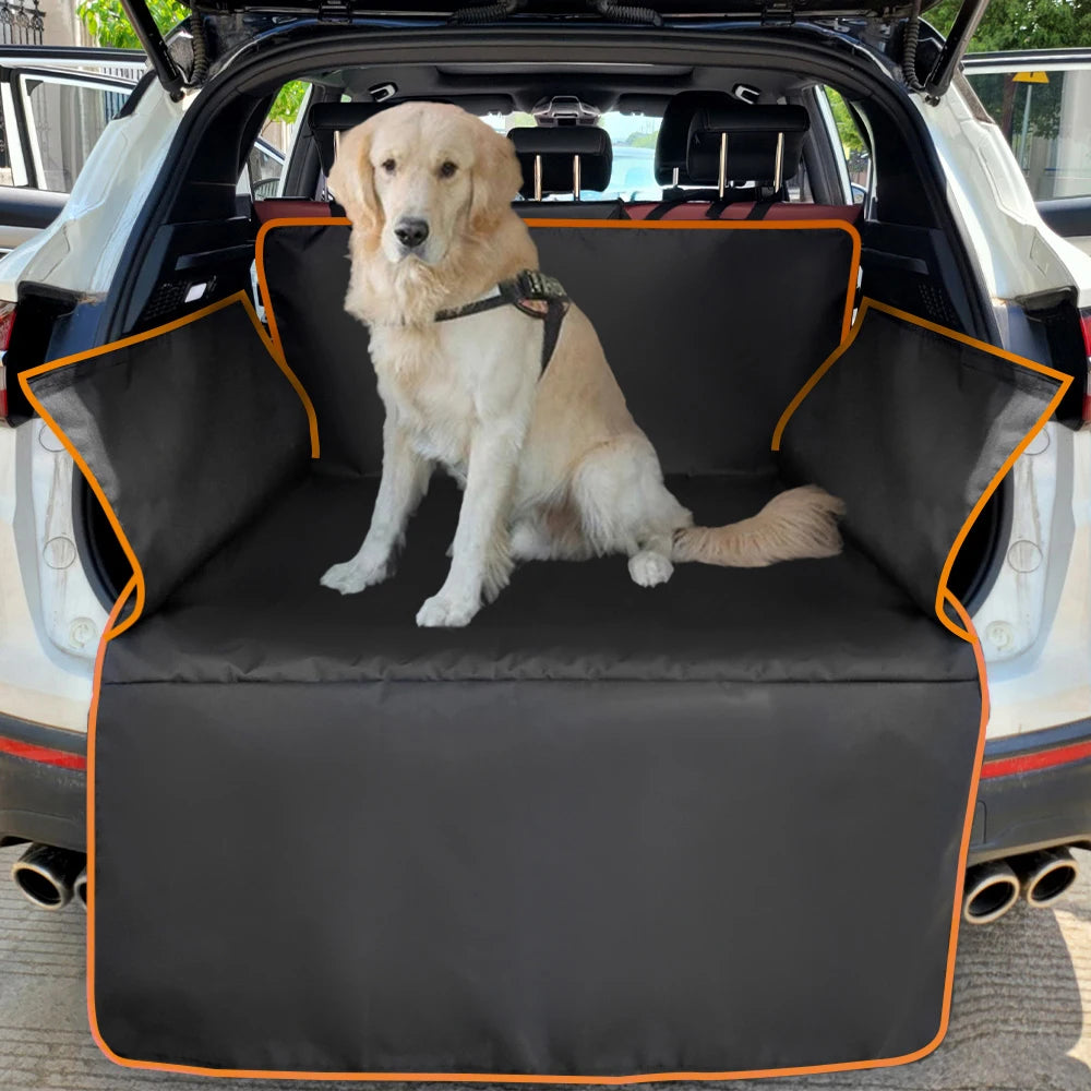 Waterproof Dog Car Seat Cover – Yellow Trim