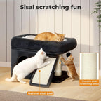 Cat Tree Tower, Plush Perch, Scratching Board, Toy Ball, Indoor Cats