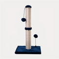 Tall Sisal Cat Scratching Post with Hanging Ball – Navy Blue