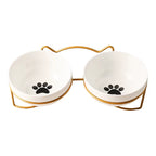 1-3Pcs Creative Cervical Protection Pet Supplies Ceramic Double Cat Bowl Ceramic Cat Bowl Food Bowl Dog Drinking Water Food Bowl