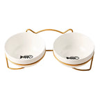 1-3Pcs Creative Cervical Protection Pet Supplies Ceramic Double Cat Bowl Ceramic Cat Bowl Food Bowl Dog Drinking Water Food Bowl