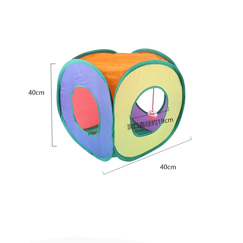 Cat Toys Cat Kitten Play Tunnel Mouse Shape Balls Foldable Chat Funny Cat Tent Mouse Supplies Simulation Fish