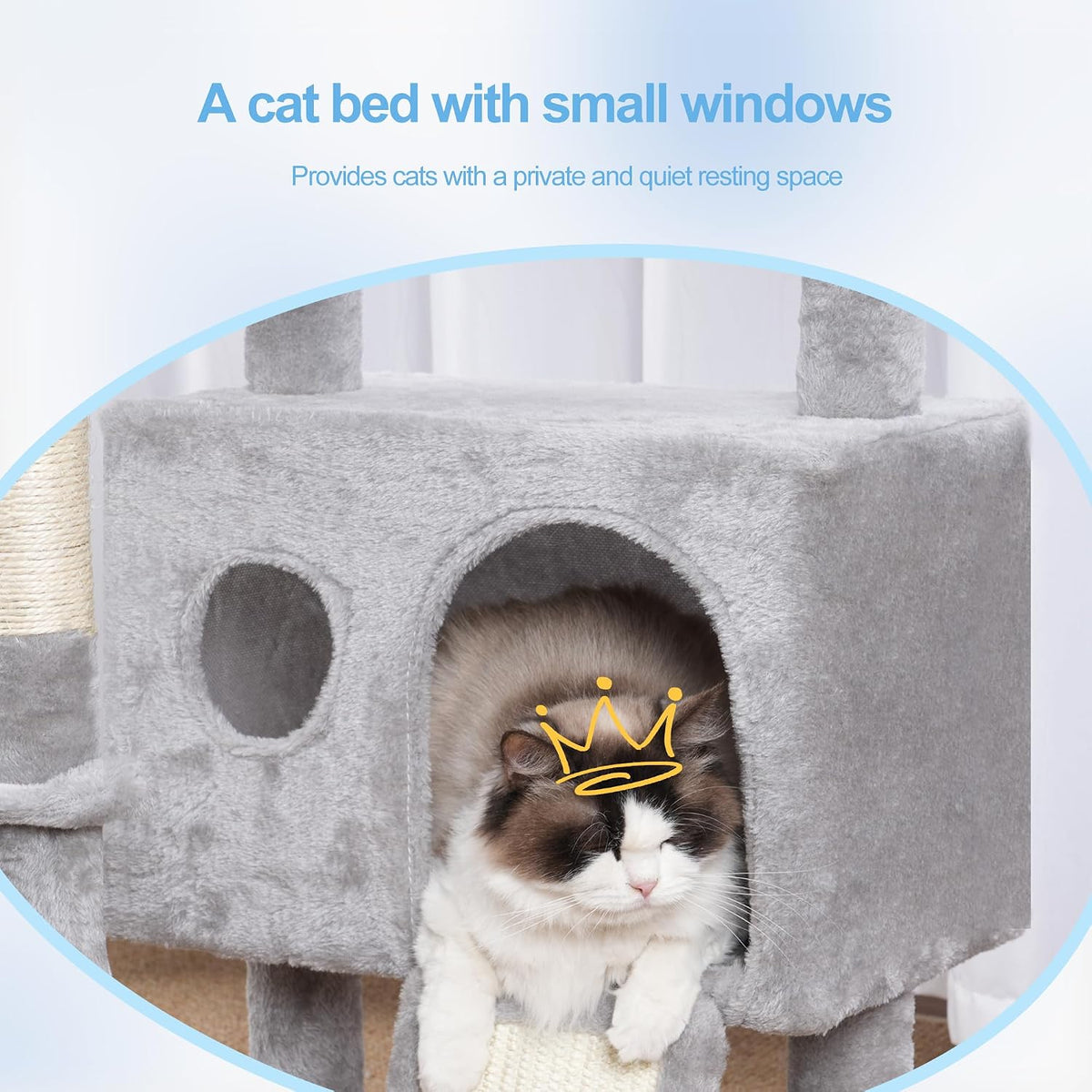 Cat Tree Tower with Removable Toys, Scratching Posts, MPJ008SW