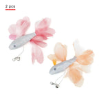 Colourful Fish Cat Teaser Stick Goldfish Fighting Fish Shape Cat Toy Funny Pet Toy