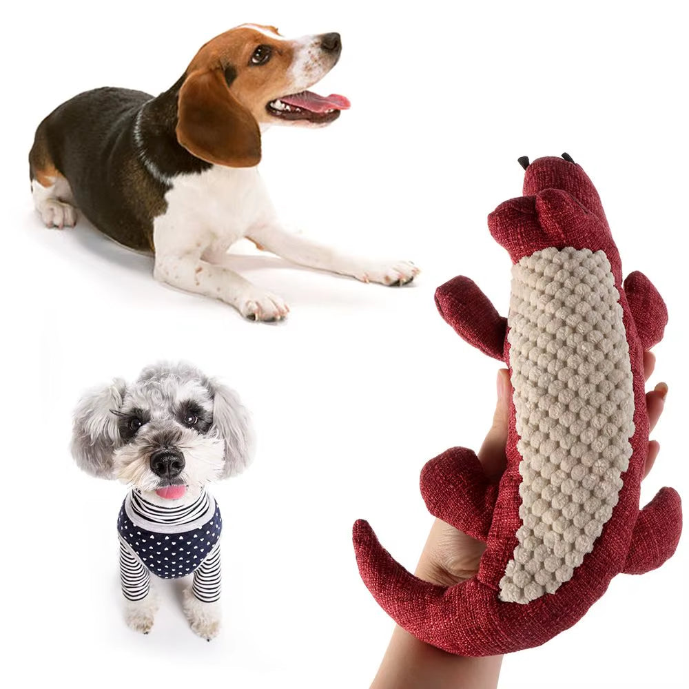Crocodile Squeaky Dog Toy – detail view 3