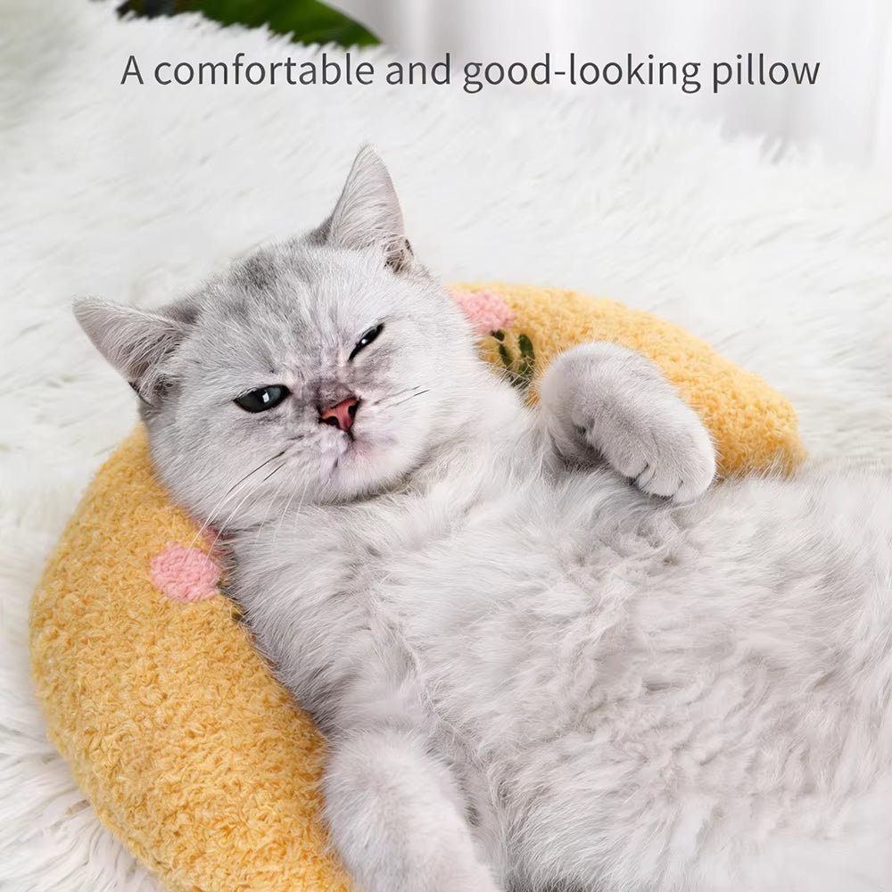 Cute Pet Little Pillow U-Shaped Neck Protector Deep Sleep for Puppy Kitten Pillow Dog Cat Headrest Sleeping Pillow Pet Supplies