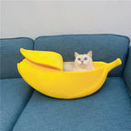 Winter Banana Pet Bedding Comfortable Cat Nest Mat Winter Cushion Warm Soft Funny Kitten Sleeping Bag Cute Cozy Dog Accessories
