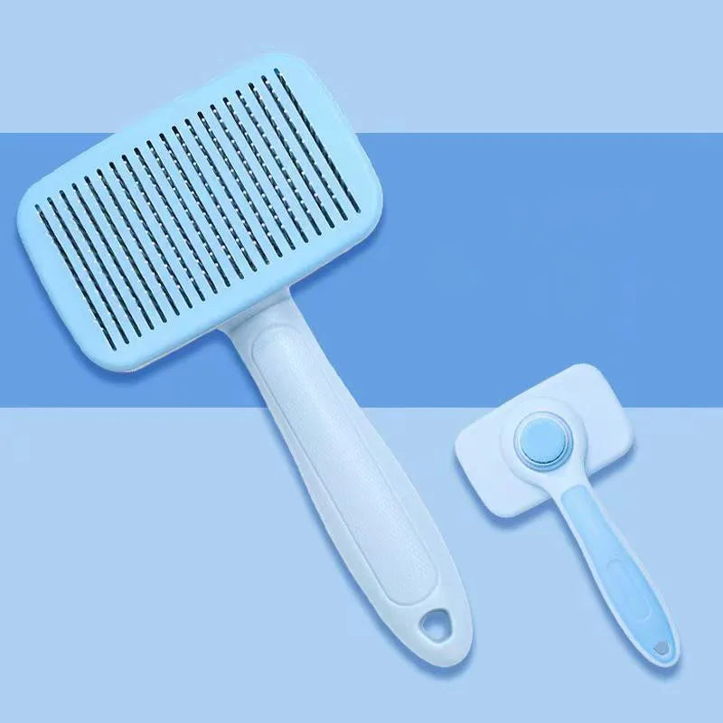 Self-Cleaning Slicker Brush – Blue