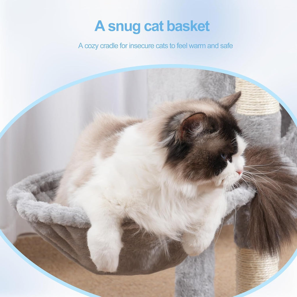 Cat Tree Tower with Removable Toys, Scratching Posts, MPJ008SW
