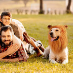 Cute Pet Dog Cosplay Clothes Lion Mane for Dog Costumes Realistic Lion Wig for Medium to Large Dogs with Ear Pet Accessories