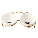 1-3Pcs Creative Cervical Protection Pet Supplies Ceramic Double Cat Bowl Ceramic Cat Bowl Food Bowl Dog Drinking Water Food Bowl