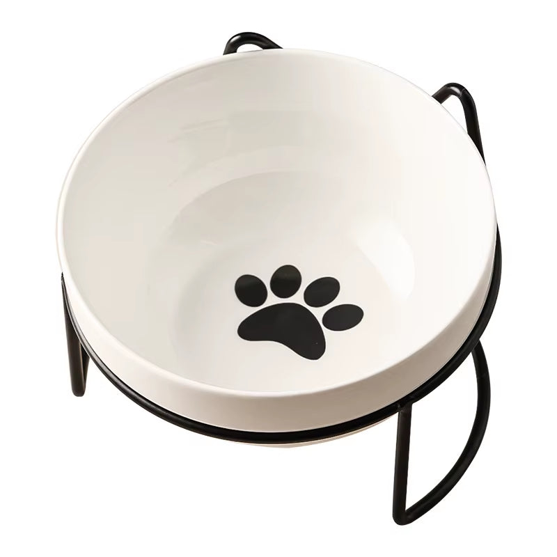 1-3Pcs Creative Cervical Protection Pet Supplies Ceramic Double Cat Bowl Ceramic Cat Bowl Food Bowl Dog Drinking Water Food Bowl