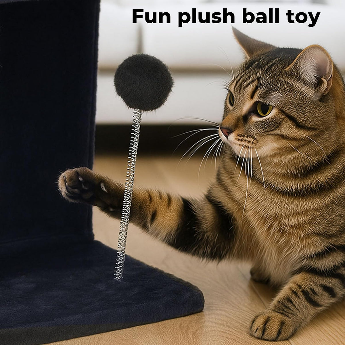 Cat Tree Tower, Plush Perch, Scratching Board, Toy Ball, Indoor Cats