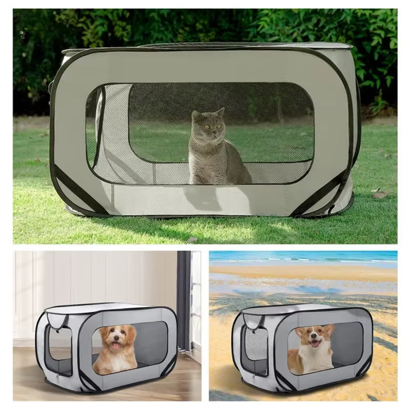 Portable Large Dog Bed Pop up Dog Kennel Indoor Outdoor Crate for Pets Car Seat Kennel Cat Bed Collection Dog Car Accessories