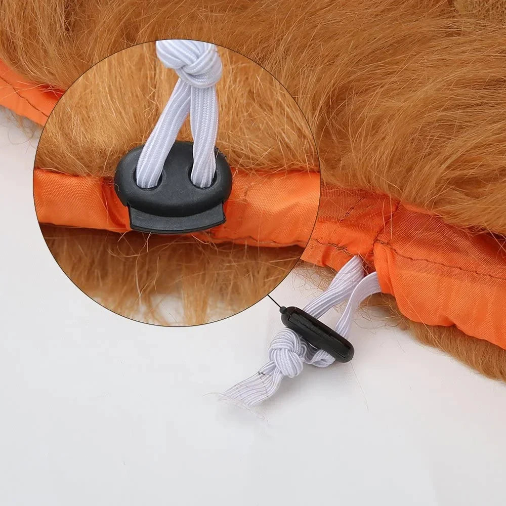 Cute Pet Dog Cosplay Clothes Lion Mane for Dog Costumes Realistic Lion Wig for Medium to Large Dogs with Ear Pet Accessories