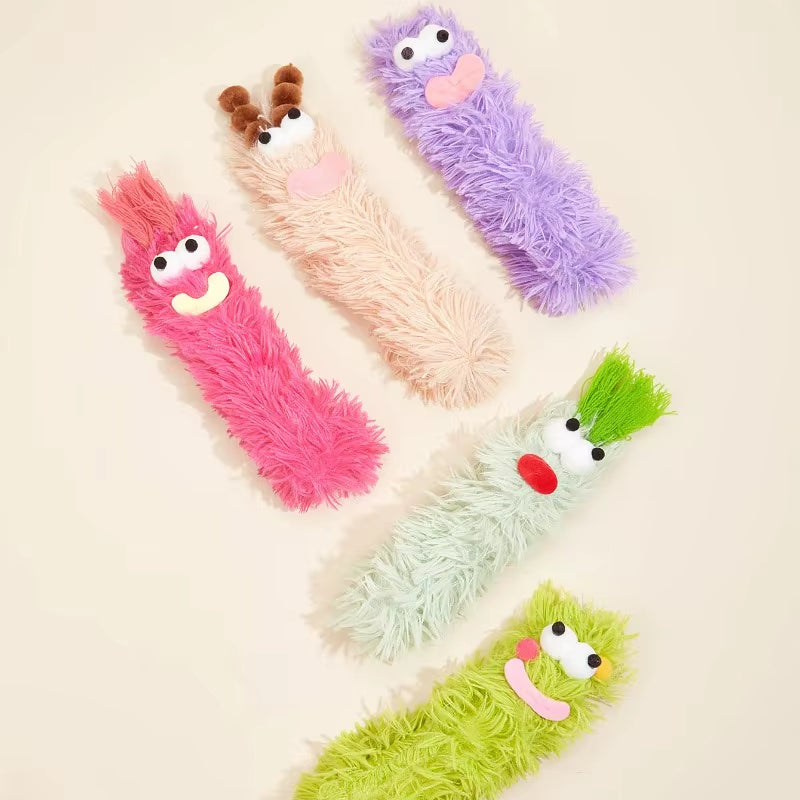 1 Cat Plush Toy with Crinkle Sound, Contains Catnip, Durable Thumb Pillow, Teeth-Grinding Cat Chew Toy, Pet Chewing Toy
