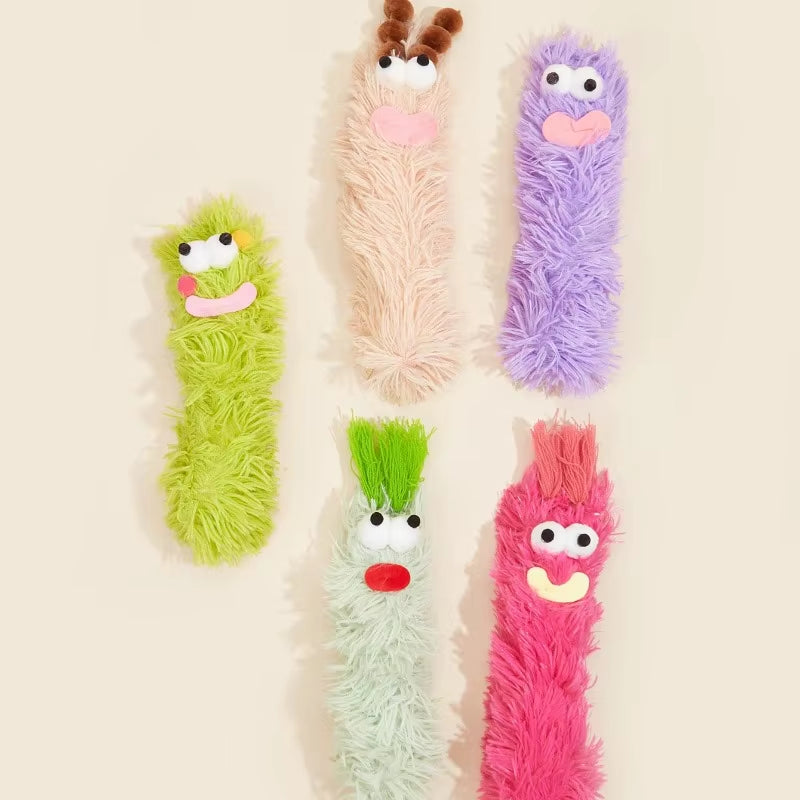 1 Cat Plush Toy with Crinkle Sound, Contains Catnip, Durable Thumb Pillow, Teeth-Grinding Cat Chew Toy, Pet Chewing Toy