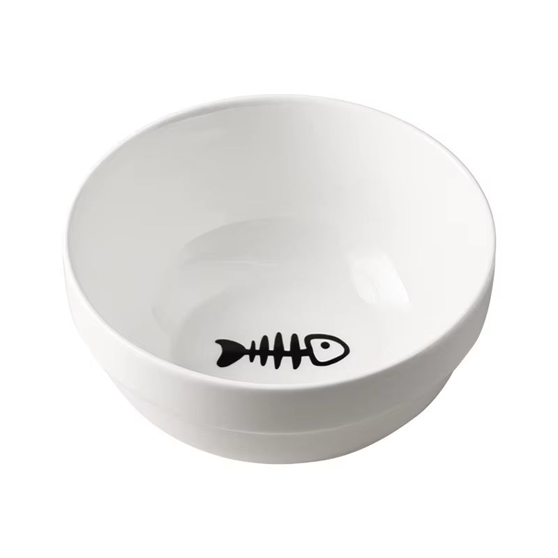 1-3Pcs Creative Cervical Protection Pet Supplies Ceramic Double Cat Bowl Ceramic Cat Bowl Food Bowl Dog Drinking Water Food Bowl