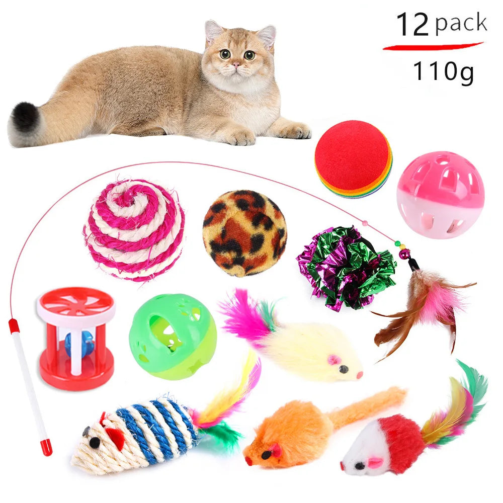 Cat Toy Set – 12-Piece Ball Set