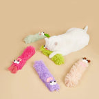 1 Cat Plush Toy with Crinkle Sound, Contains Catnip, Durable Thumb Pillow, Teeth-Grinding Cat Chew Toy, Pet Chewing Toy