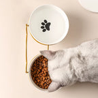 1-3Pcs Creative Cervical Protection Pet Supplies Ceramic Double Cat Bowl Ceramic Cat Bowl Food Bowl Dog Drinking Water Food Bowl