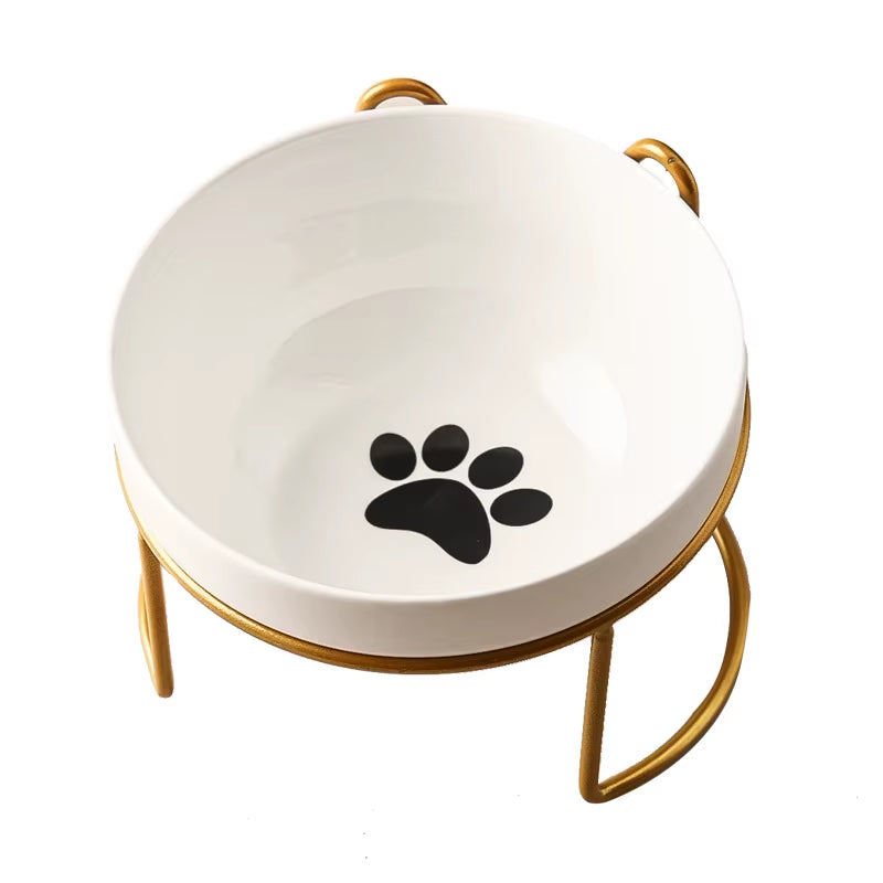 1-3Pcs Creative Cervical Protection Pet Supplies Ceramic Double Cat Bowl Ceramic Cat Bowl Food Bowl Dog Drinking Water Food Bowl