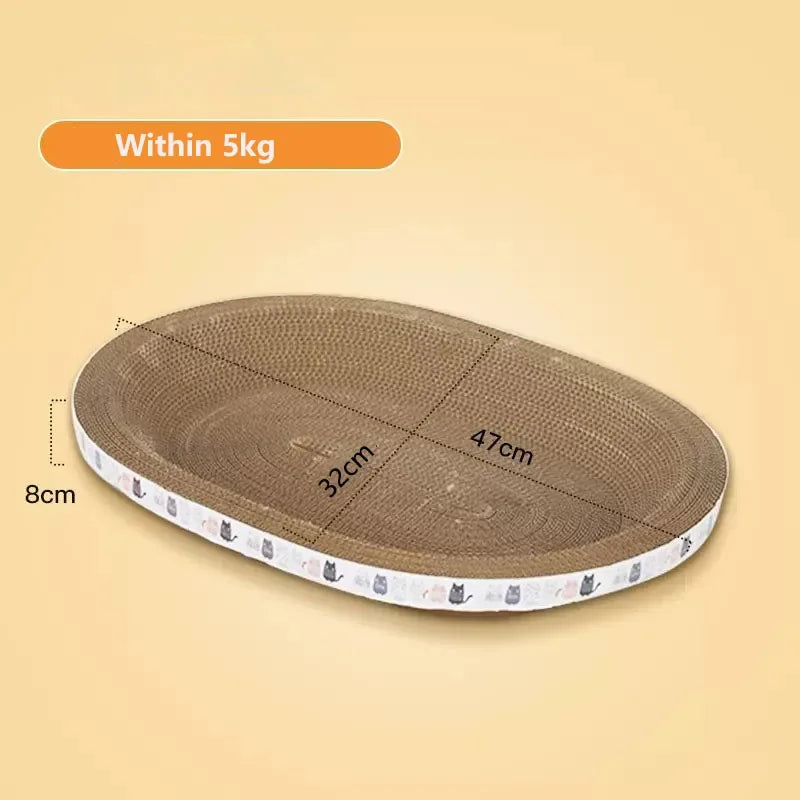 Corrugated Cat Scratching Post with Catnip Wear-Resistant and Scratch-Resistant Cat Bed Scratcher Sofa Protector Cats Furniture