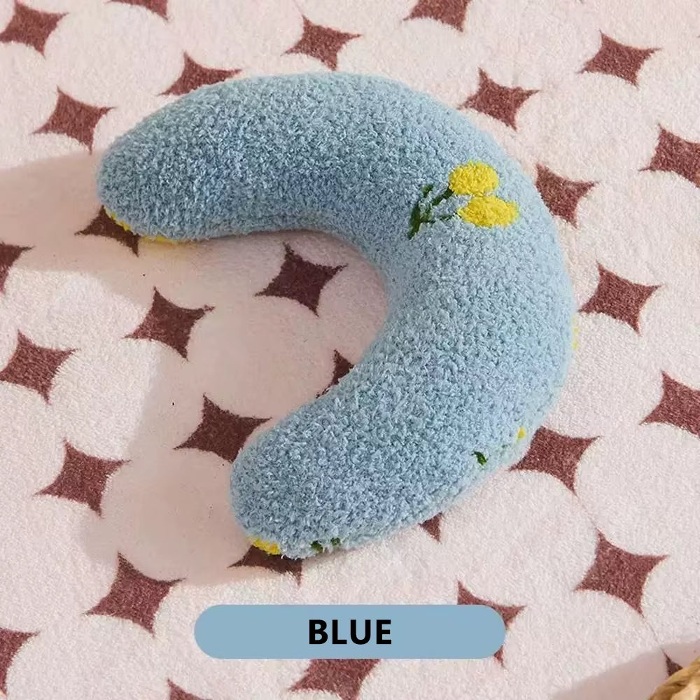 Cute Pet Little Pillow U-Shaped Neck Protector Deep Sleep for Puppy Kitten Pillow Dog Cat Headrest Sleeping Pillow Pet Supplies