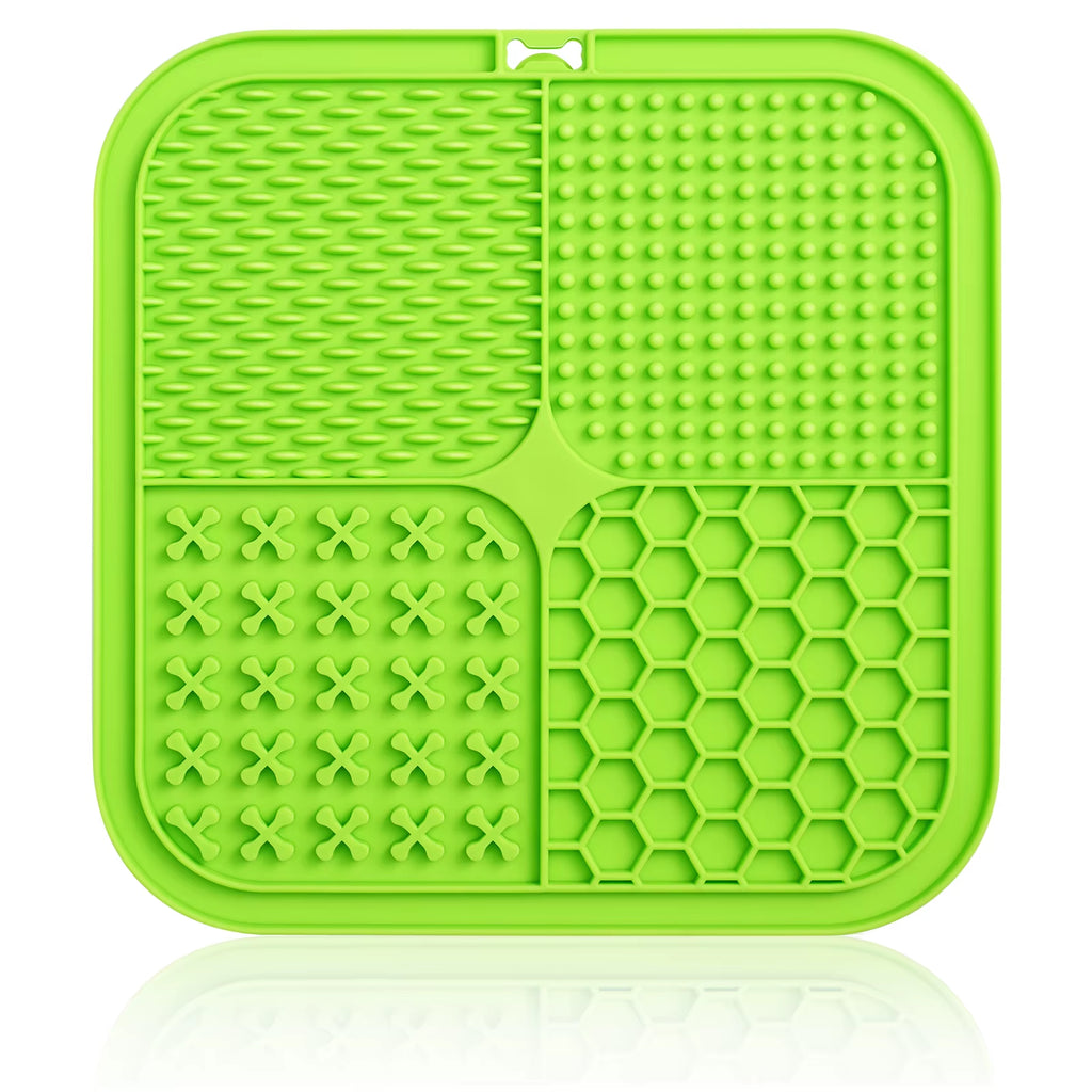 Dog Lick Mat with Suction Cups – Single – Green