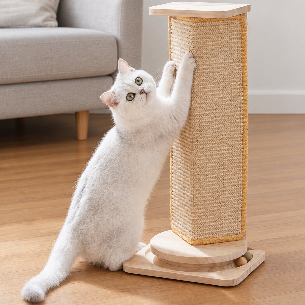 Natural Sisal Cat Scratching Mat at home