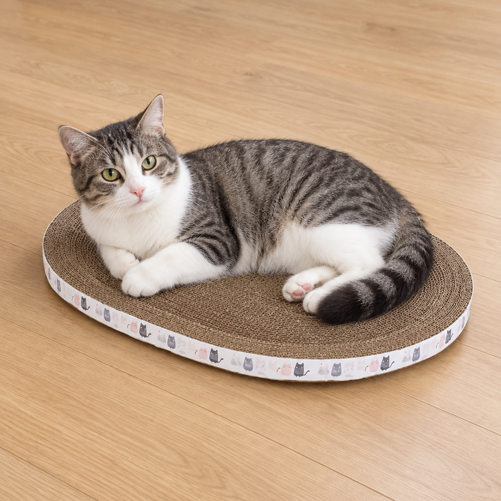 Corrugated Cat Scratcher Lounge at home