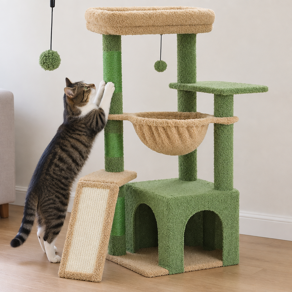Cactus Cat Tree 92cm at home