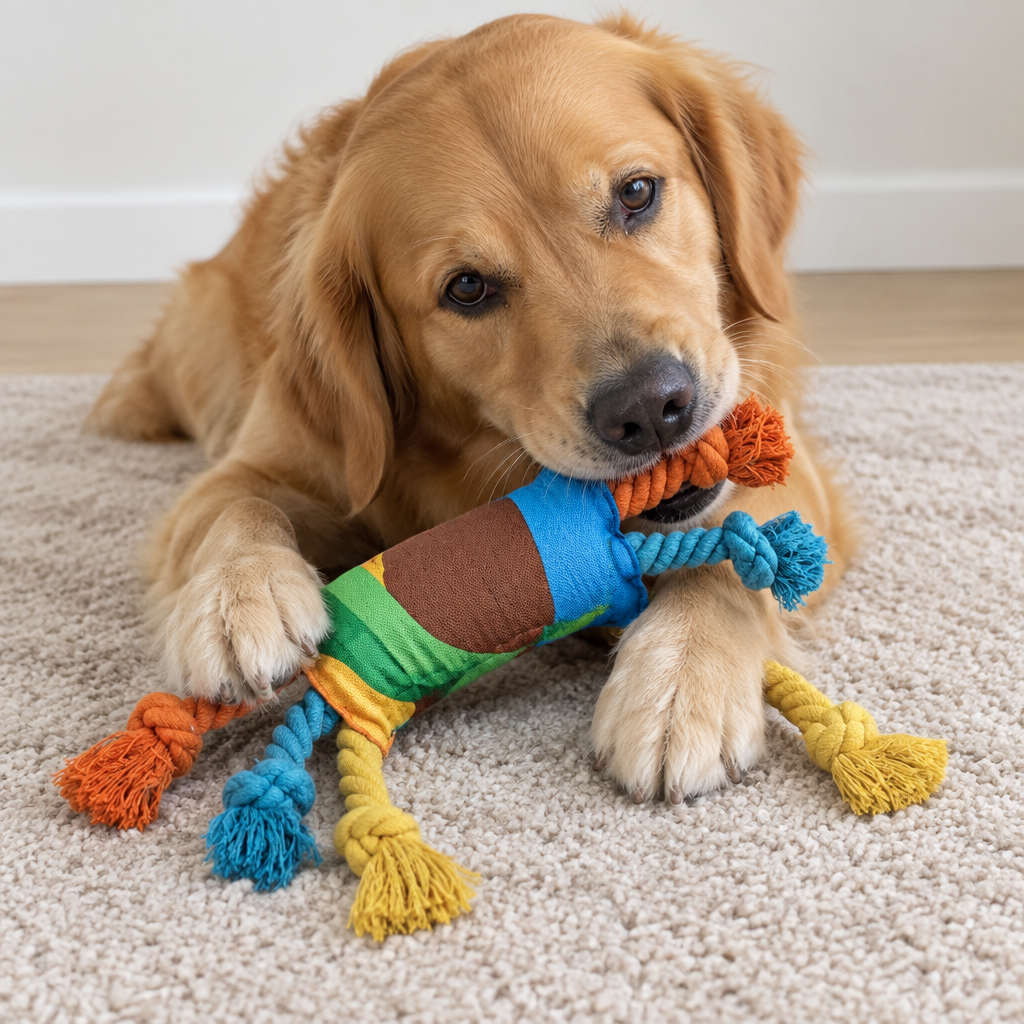 Cotton Rope Dog Toy at home